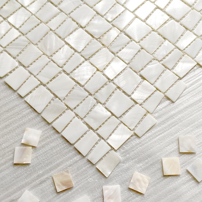 3D Trapezoid Shell Mosaic White Mother Of Pearl Tile MOP0938 — My ...