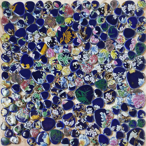 5 PCS Blue pink yellow green pebble mosaic for kitchen backsplash bathroom wall flooring tile PPMT2301 - My Building Shop