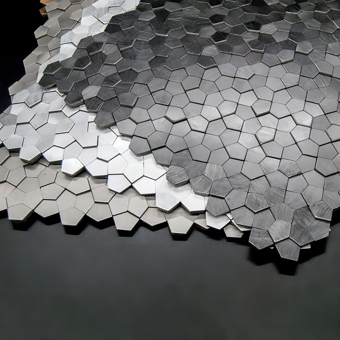 3D Metal Aluminum Composite Panel Mosaic TV Background Kitchen Bathroom Wall Tile SSMT21281 - My Building Shop