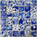1 PC Blue White Porcelian Mosaic Kitchen Backsplash Bathroom Wall Flooring Swiming Pool Tile PCMT9245 - My Building Shop