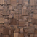 1 PC North Ameriican Black Walnut 3D Art Solid Wood Mosaic Parquet Kitchen Backsplash Wall Tile NWMT09051 - My Building Shop