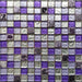 5 PCS Purple Mix Silver Crystal White Glass Resin Backsplash Tile JMFGT067 Bathroom Kitchen Wall Tiles - My Building Shop