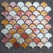 5 PCS Sugar White Orange Caramel Fish Scale Glass Mosaic Bathroom Wall Tile JMFGT2005 Kitchen Glass Tiles Backsplash - My Building Shop