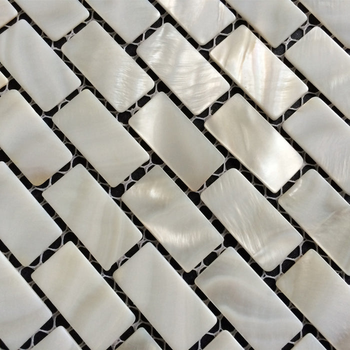 Subway Mother of pearl tile kitchen backsplash sea shell mosaic MOP003 white mother of pearl mosaic for bathroom wall tiles - My Building Shop