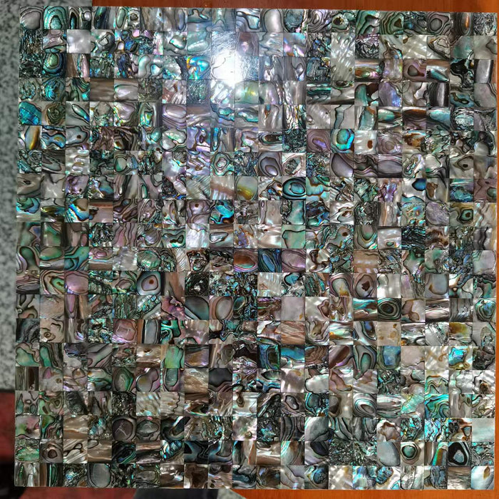 Seamless Groutless Abalone Shell Mosaic Mother of Pearl Kitchen Backsp ...