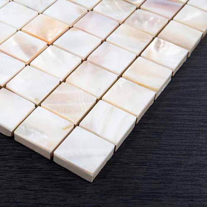 8mm Thickness Natural White Mother Of Pearl Shell Mosaic Tile For Kitchen Backsplash Bathroom Wall MOP131 - My Building Shop