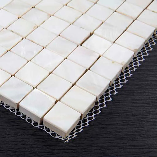 8mm Thickness Natural White Freshwater Shell Mosaic Mother Of Pearl Kitchen Backsplash Tile MOP137 - My Building Shop