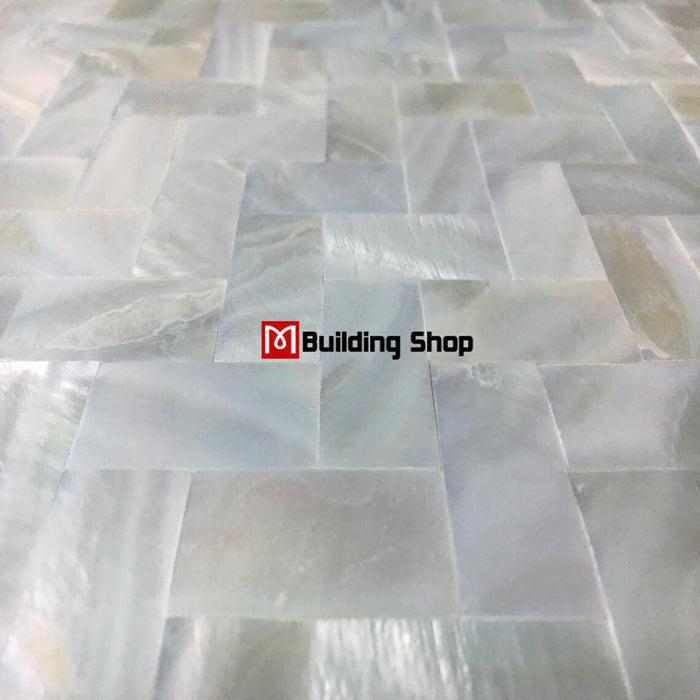 Herringbone Groutless Mother of pearl tiles backsplash sea shell mosaic MOP124 white shell mosaic bathroom wall tiles kitchen tile - My Building Shop