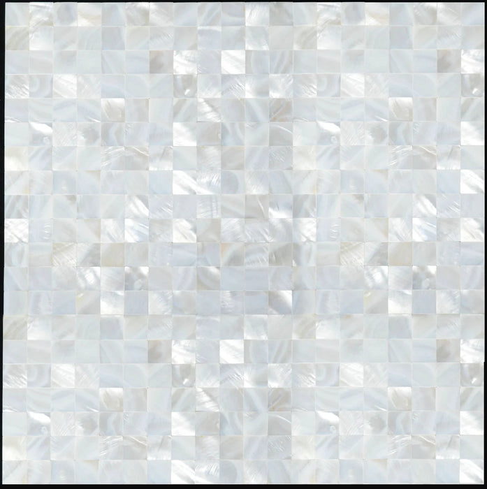 Groutless White Mother of pearl tile sea shell mosaic MOP017 seamless mother of pearl shell kitchen backsplash bathroom shower wall tiles - My Building Shop
