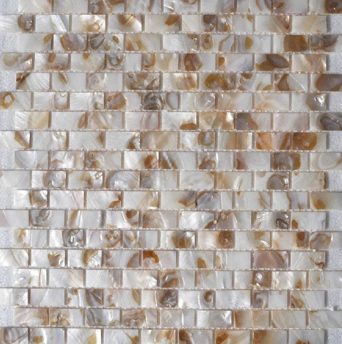 Subway Brick Mother of Pearl Kitchen Back Splash Sea Shell Wall Tile M ...