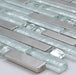 5 PCS Silver metal glass mosaic tile kitchen backsplash SSMT131 crystal white glass mosaic stainless steel tiles - My Building Shop