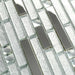 5 PCS Crystal Glass Stainless Steel Backsplash Tiles SSMT09071 Kitchen Wall Tile Mosaic Silver Metal Bathroom Tile - My Building Shop