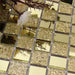 5 PCS Luxury Mirror Gold Glass Mosaic For Kitchen Backsplash Bathroom Wall Tile CGMT9274 - My Building Shop