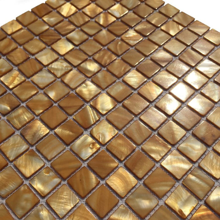11 PCS Dying Yellow Gold Mother of pearl kitchen backsplash tile MOP19004 pearl shell mosaic bathroom wall tile - My Building Shop