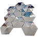 11 PCS Hexagon Silver Metal Mosaic SMMT09072 Mirror Metallic Stainless Steel Kitchen Backsplash Wall Tile - My Building Shop