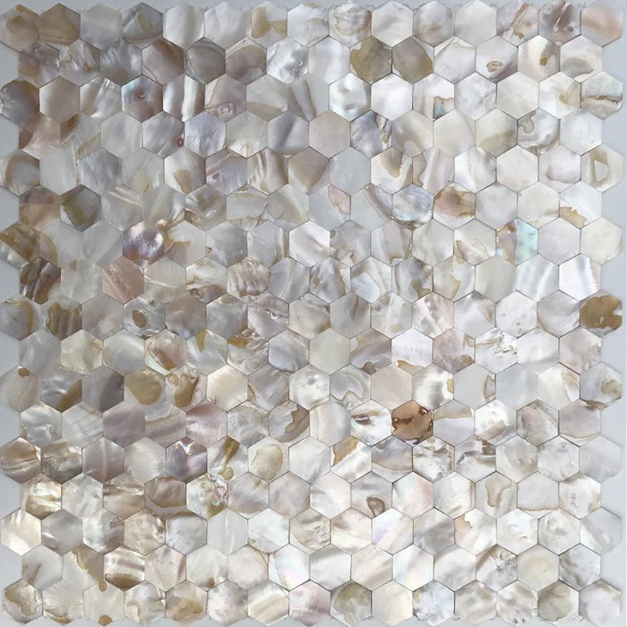 Seamless Mother of pearl tile backsplash MOP19029 fresh water hexagon shell mosaic bathroom wall tile - My Building Shop