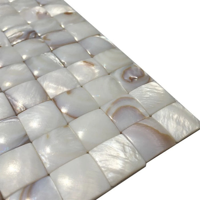 Seamless White Mother of pearl tile backsplash MOP19016 natural shell mosaic bathroom kitchen wall tile - My Building Shop