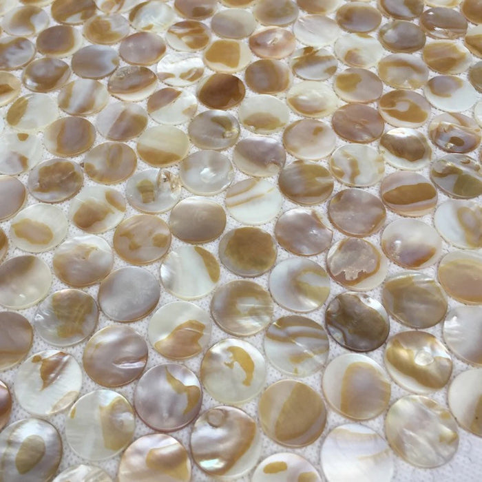 Shell Tile Round Penny Round Mother of Pearl Shell Mosaic Tile Backsplash MOP19015 — My ...