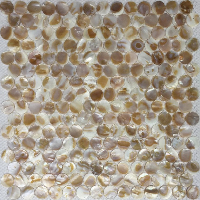 Shell Tile Round Penny Round Mother of Pearl Shell Mosaic Tile Backsplash MOP19015 — My ...