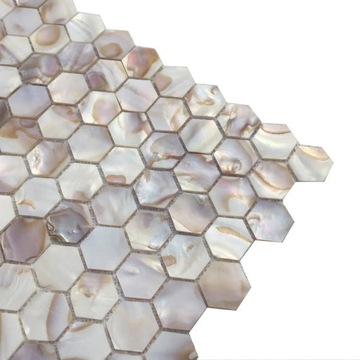 Hexagon Mother of pearl tile backsplash MOP19010 natural fresh water shell mosaic kitchen bathroom wall tile pearl shell mosaic - My Building Shop