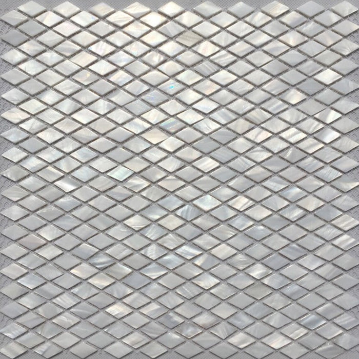 Rhombus Diamond Mother of pearl mosaic white mother of pearl backsplash tile MOP19002 fresh water pearl shell bathroom wall tile - My Building Shop
