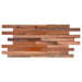 6 PCS Interlocking Natural Wood Mosaic Wall Tile 3D Solid Wooden Wallboard Backsplash DQ194 - My Building Shop