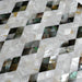 8mm Thickness Rhombus Diamond Mother Of Pearl Wall Tile Kitchen Backsplash MOP058 White Black Lip Shell Mosaic Bathroom Tiles - My Building Shop