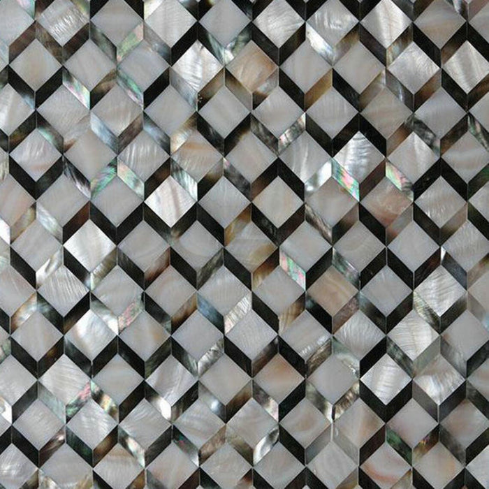8mm Thickness Seamless Natural White Black Lip Mother Of Pearl Tile Kitchen Backsplash Bathroom Shell Mosaic MOPN001 - My Building Shop