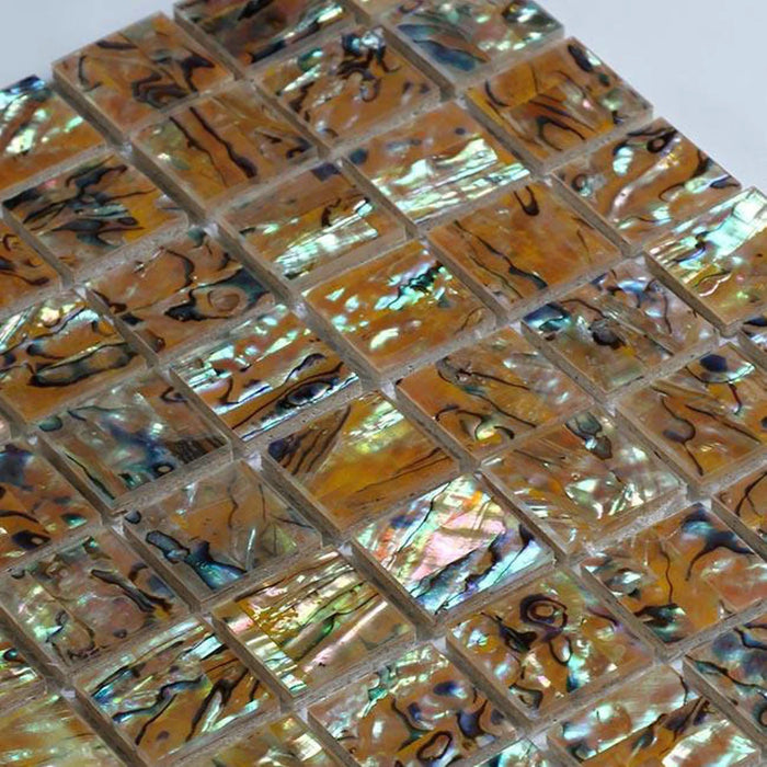 Natural Yellow Gold Abalone Shell Mosaic For Kitchen Backsplash Bathroom Wall Tile MOPN003 - My Building Shop