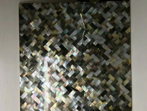 8mm Thickness Groutless Seamless Weave Black Lip Shell Mother Of Pearl Mosaic Kitchen Backsplash Bathroom Tile MOPSL097 - My Building Shop