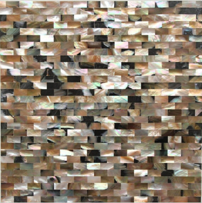 8mm Thickness Seamless Brick Black Gold Penguin Shell Mosaic Mother Of Pearl Tile Backsplash Kitchen Bathroom Wall Board MOPSL086 - My Building Shop