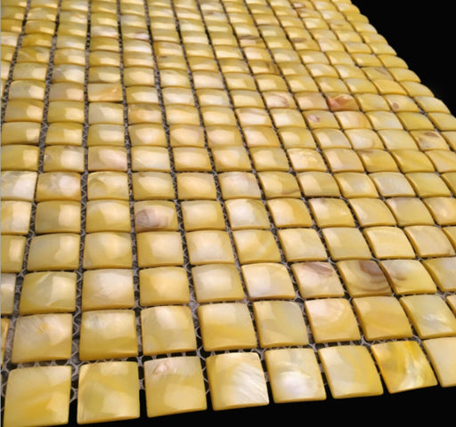 11 PCS Dying Yellow Gold Shell Mosaic Mother Of Pearl Kitchen Backsplash Bathroom Mosaic Wall Tile MOPSL075 - My Building Shop