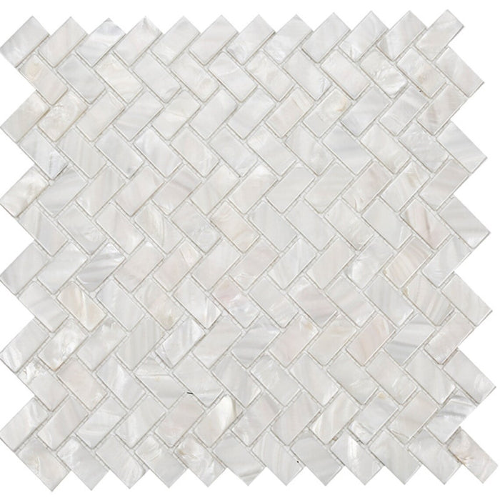 Herringbone Mother of pearl sea shell mosaic kitchen backsplash tiles MOP123 white pearl shell mosaic bathroom wall tiles - My Building Shop