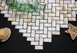 2mm Thickness Herringbone Natural Mother Of Pearl Shell Tile Backsplash MOP123B Fresh Water Seashell Wall Tiles - My Building Shop