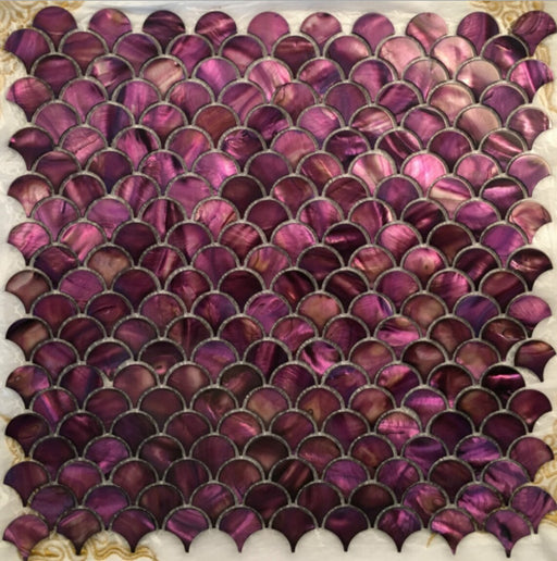 11 PCS 2mm Thickness Dying Purple Fish Scale Mother Of Pearl Shell Mosaic Kitchen Backsplash Bathroom Wall Tile MOPSL072 - My Building Shop