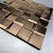 11 PCS 3D Art Rose Gold Brushed Metal Mosaic Stainless Steel Wall Tile Backsplash SMMT1906 Kitchen Bathroom Tiles - My Building Shop