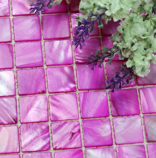 11 PCS Dying Purple Pink Mother of pearl shell mosaic kitchen backsplash MOP052 mother of pearl shell bathroom wall tile - My Building Shop