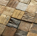 11 PCS Natural wood mosaic tile rustic wood wall tiles NWMT002 kitchen backsplash wood panel 3D wood pattern tiles mosaic - My Building Shop