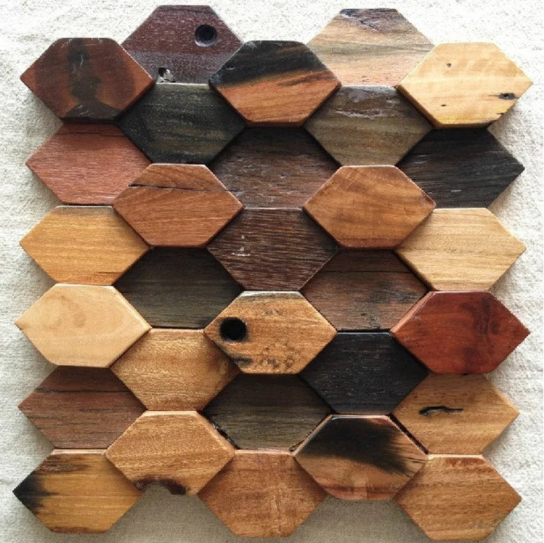 Natural Wood Mosaic Solid Wood Tile