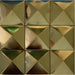 11 PCS Pyramid gold metal mosaic wall tile SMMT007 golden stainless steel wall tiles 3D metallic mosaic tiles backsplash - My Building Shop