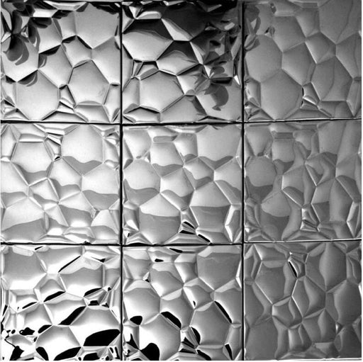 1 PC Silver Bubble Metal Mosaic SMMT046 3D Stainless Steel Metallic Kitchen Bathroom Wall Backsplash Tile - My Building Shop