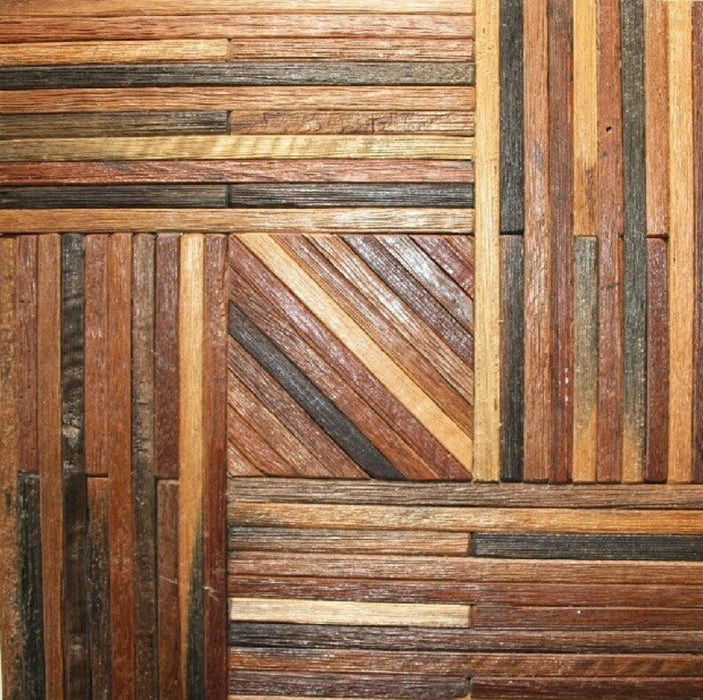 Natural Wooden Panel NWMT038 Strip Wood Mosaics Backsplash Tile - My Building Shop