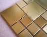 11 PCS Brushed gold metal mosaic pattern SMMT026 stainless steel wall backsplash metallic mosaic tile - My Building Shop