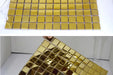 11 PCS Glossy mirror gold metal mosaic backsplash SMMT039 square stainless steel metallic wall tile - My Building Shop