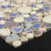 55 PCS Purple Pink White pebble porcelain mosaic wall tile backsplash PPMT082 heart shape porcelain mosaic for bathroom swimming pool flooring - My Building Shop