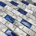 11 PCS Gray Stone Mix Navy Blue Glass Mosaic SGMT206 Bathroom Wall Kitchen BacksplashTile - My Building Shop