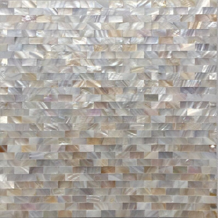 Seamless White Mother of pearl tile kitchen backsplash MOP19025 brick shell mosaic bathroom wall tile - My Building Shop