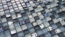 5 PCS Gray blue glass mosaic wall tile kitchen backsplash JMFGT080 silver crystal glass bathroom tiles - My Building Shop