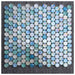 11 PCS Penny Round Sugar White Blue Glass Mosaicl JMFGT2009 Kitchen Backsplash Bathroom Wall Swimming Pool Tile - My Building Shop