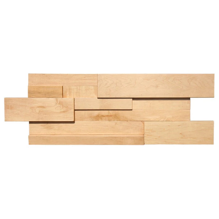 4 PCS Natural Maple Wood Moaic Backsplash Wall Tile Solid Wodden Wallboard DQ193 - My Building Shop